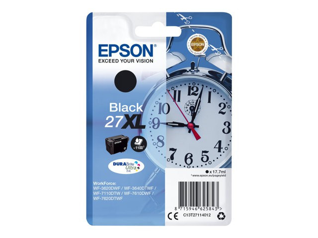 EPSON Ink C13T27114012 27XL Black Alarm Clock