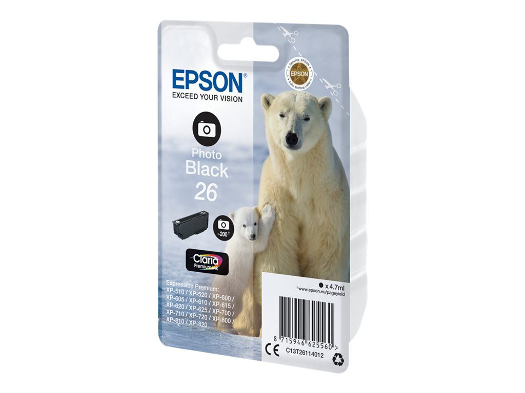 BildeBlekk Epson 26 C13T26014012 Sort