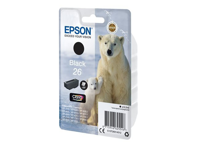 Blekk Epson 26 C13T26014012 Sort