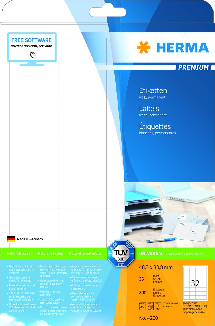 BildeEtikett HERMA Premium A4 48,3x33,8 (25)