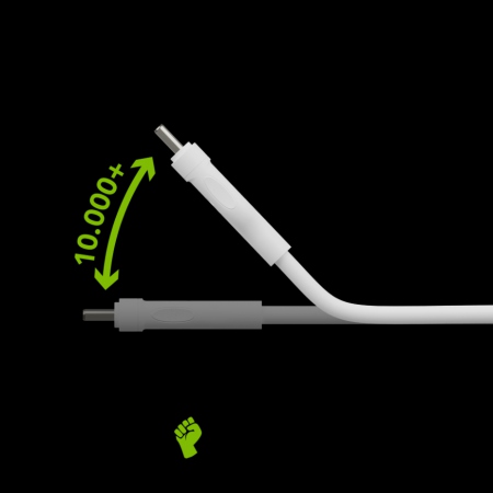Cable - USB-A to USB-C - TPE, White (1.2m)