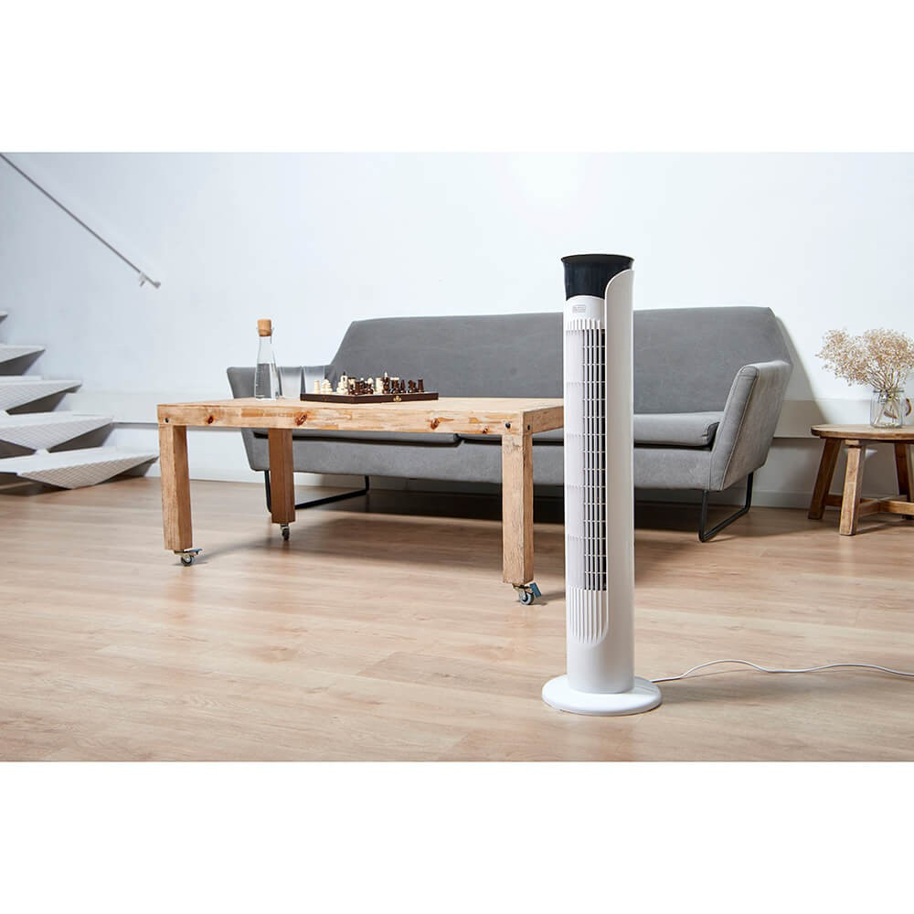 BLACK+DECKER TOWER FAN White 81cm