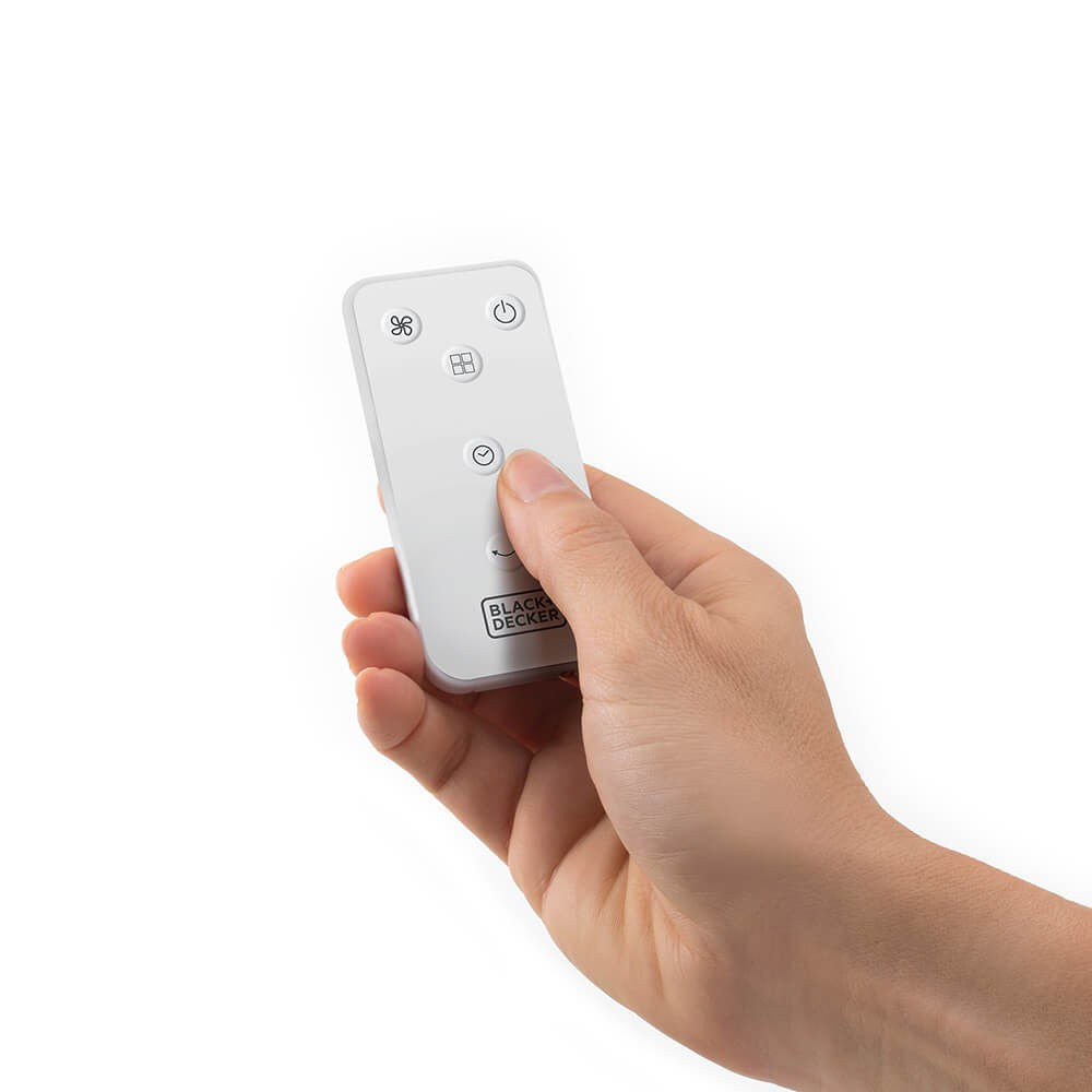 BLACK+DECKER Pedestal Fan LED 5 Blades White