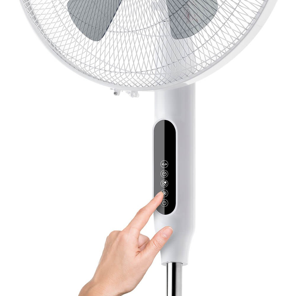 BLACK+DECKER Pedestal Fan LED 5 Blades White
