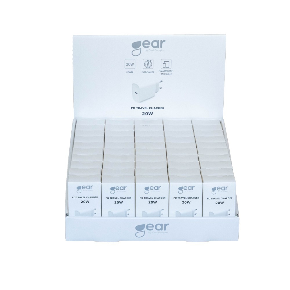 GEAR Charger 220V 1xUSB-C PD 20W White