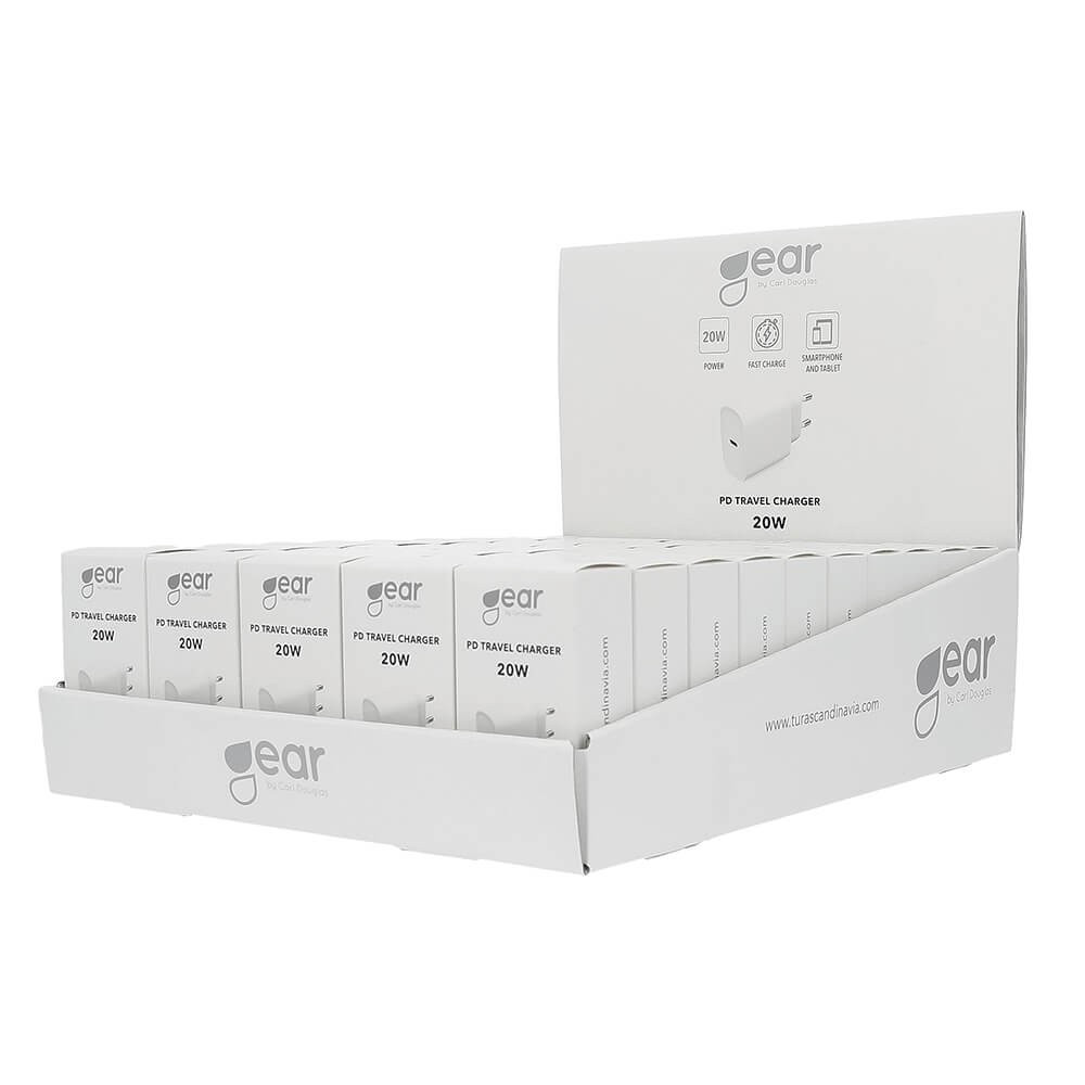 GEAR Charger 220V 1xUSB-C PD 20W White