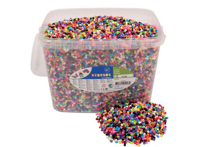 BildePerler Playbox 10 Farger Mix (60 000)
