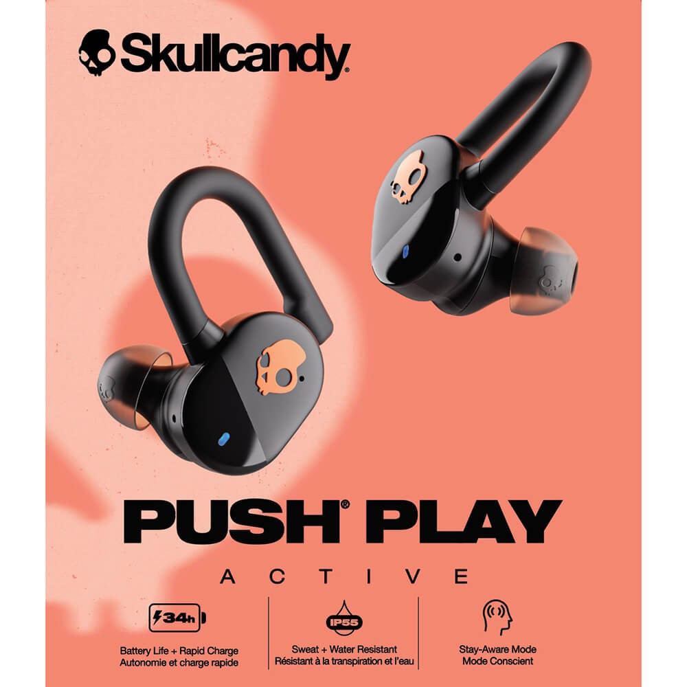 SKULLCANDY Headphone Push Play TWS In-Ear Svart/Orange