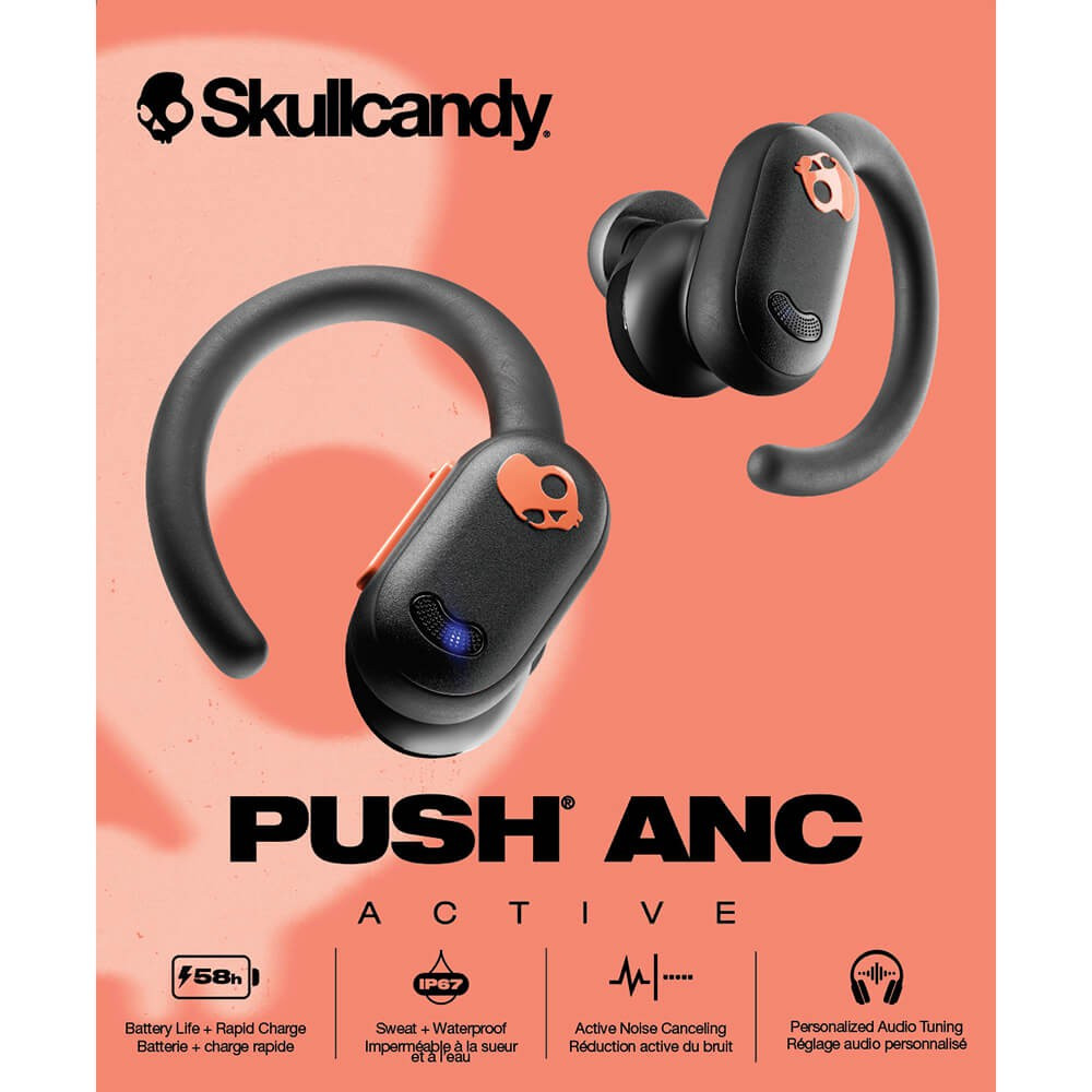 SKULLCANDY Headphone Push Play Active ANC TWS In-Ear Svart/Orange