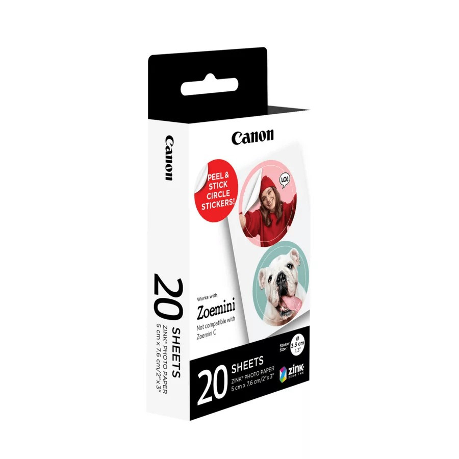 BildeCanon ZINK 1,3'' Pre-Cut Circle Sticker Pack (20)