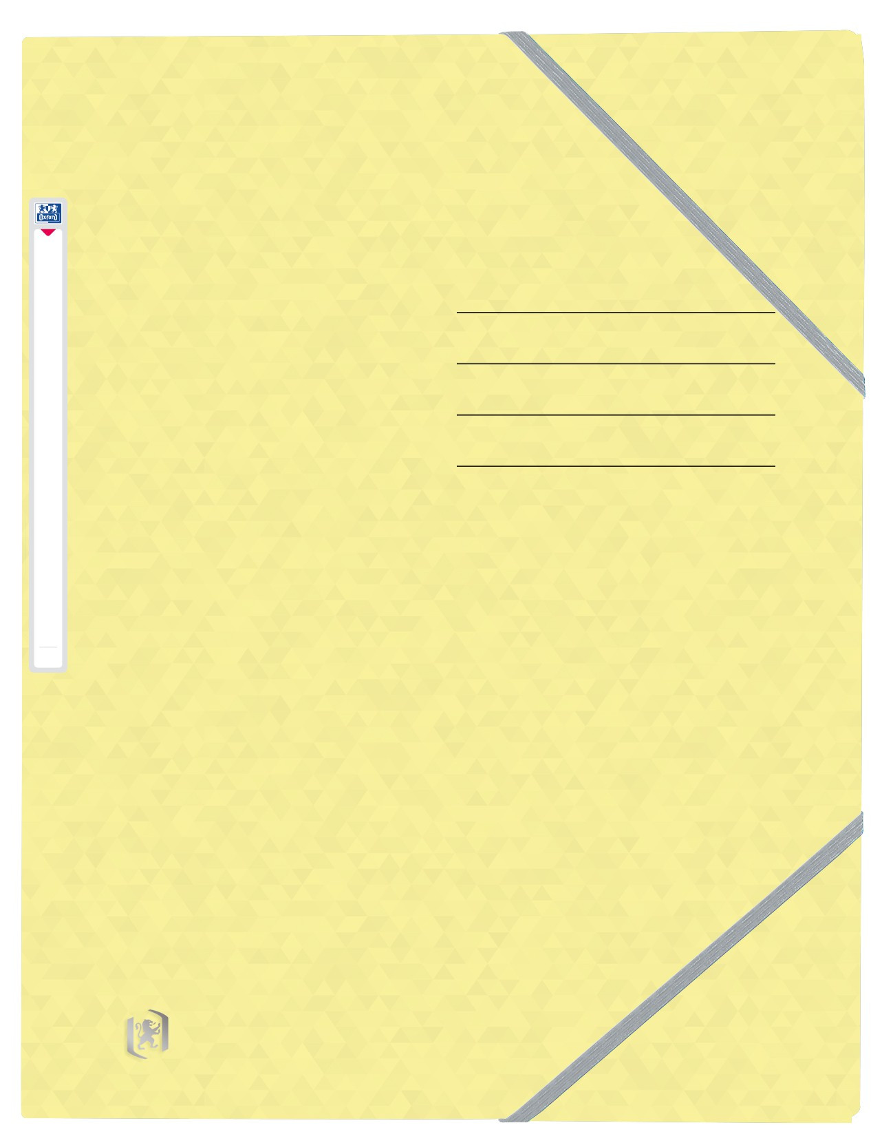 BildeOxford top file+ elasticated 3-flap folder a4 pastel yellow