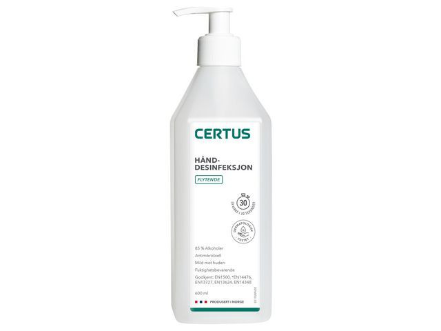 BildeHånddesinfeksjon Certus Flyt Pump. 0,6L