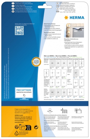 Herma Utendrsetiketter inkjet 497x42,3 (120)