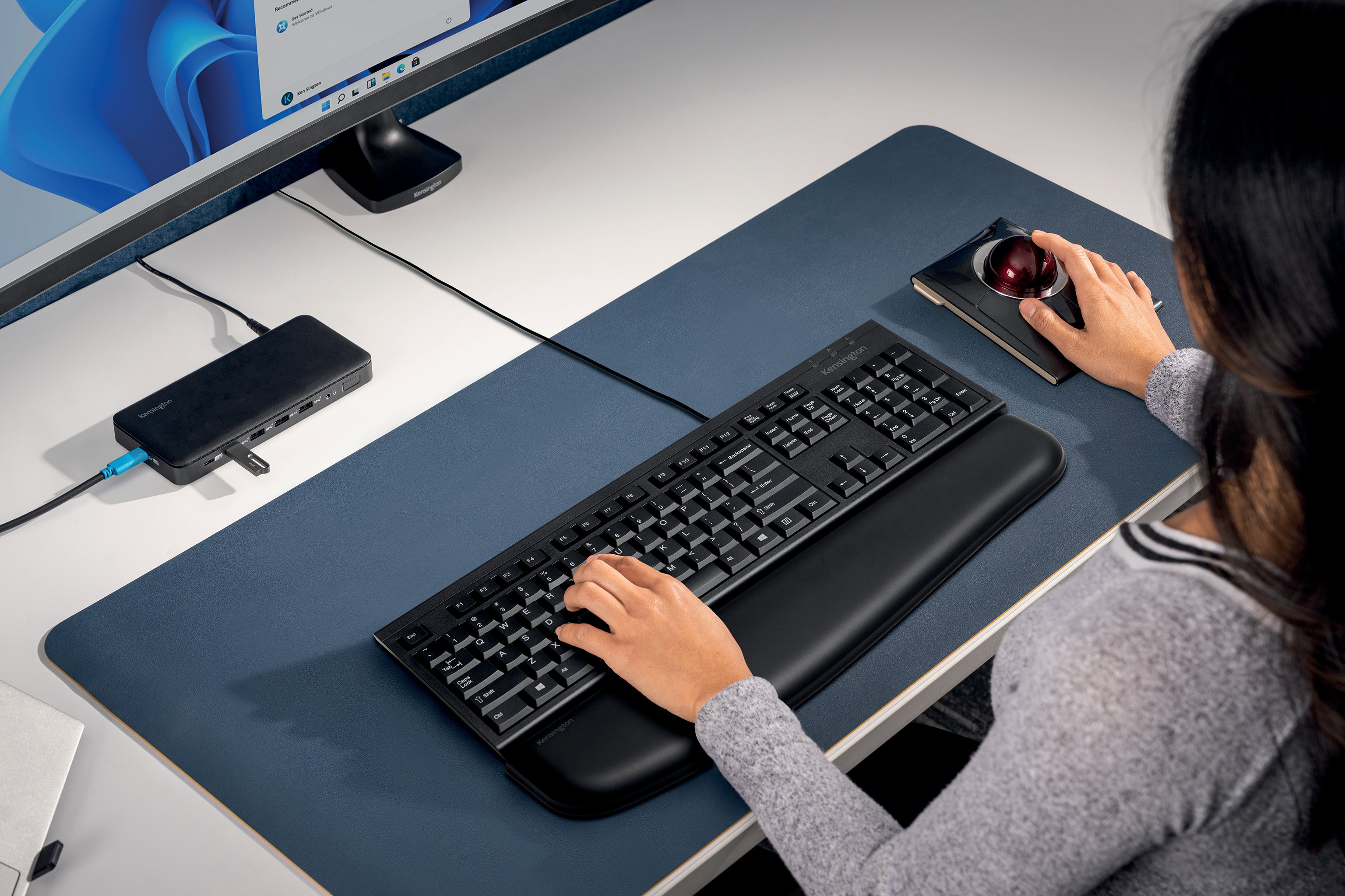 Kensington EQ Tastatur KB100S m/kabel PN