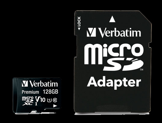 Micro SDXC Card 128GB Class 10 with Adaptor