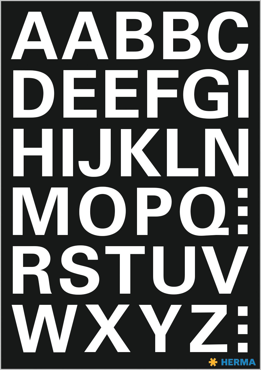 BildeHerma label Vario letters A-Z 15 high white