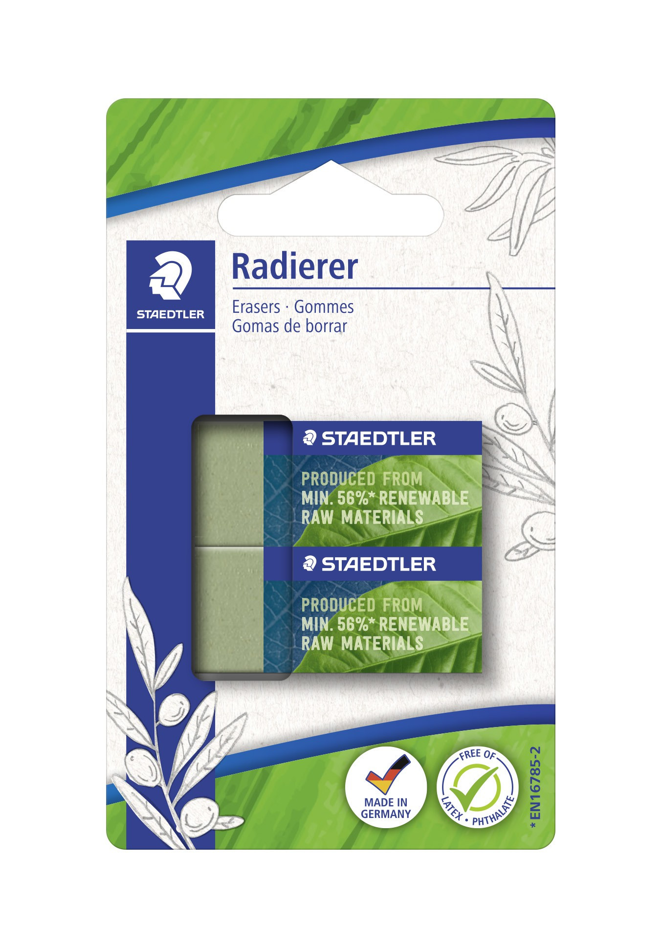 BildeEraser Raw mat 56% 49x19x13mm green (2)