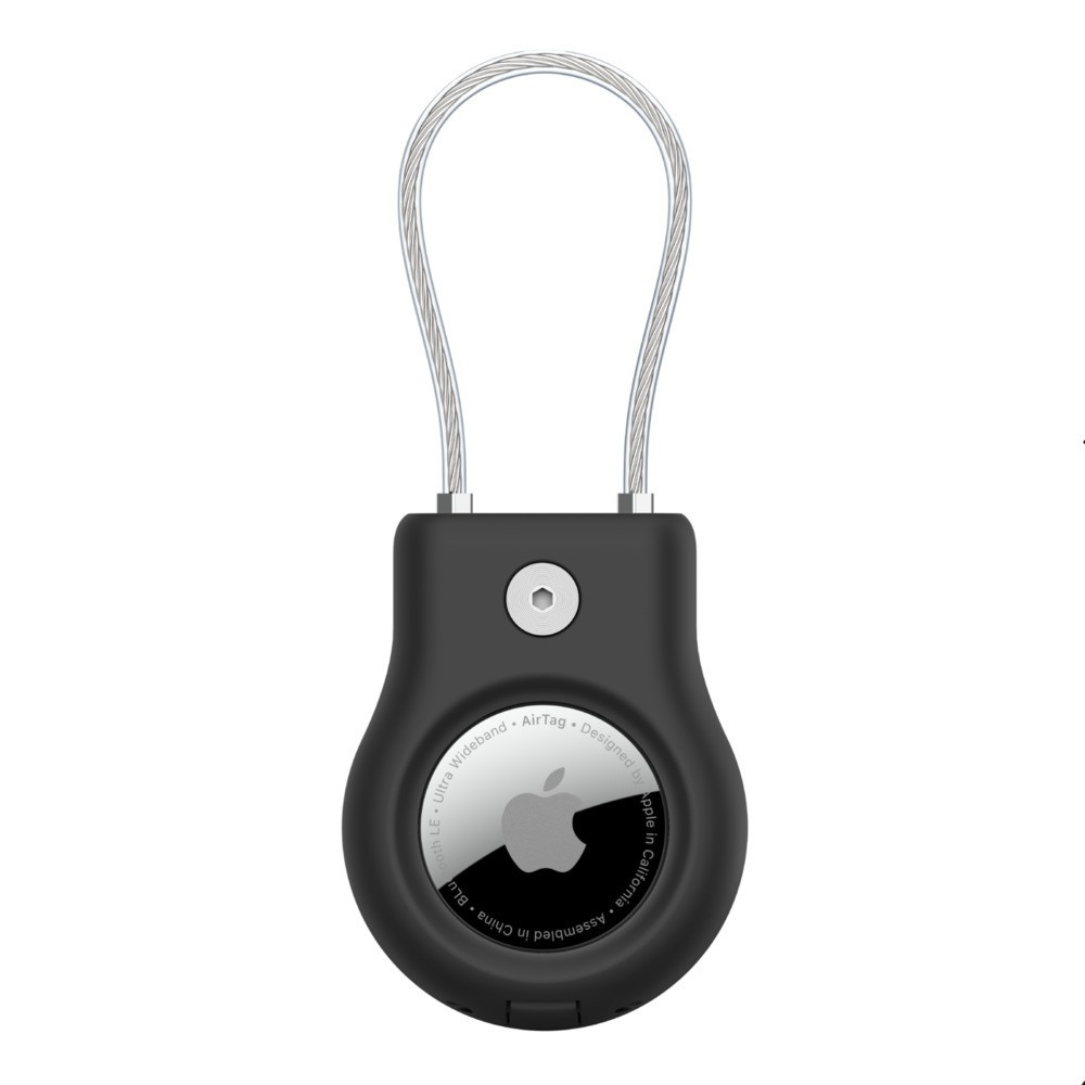 BildeSecure Holder with Wire Cable for Airtag - Black