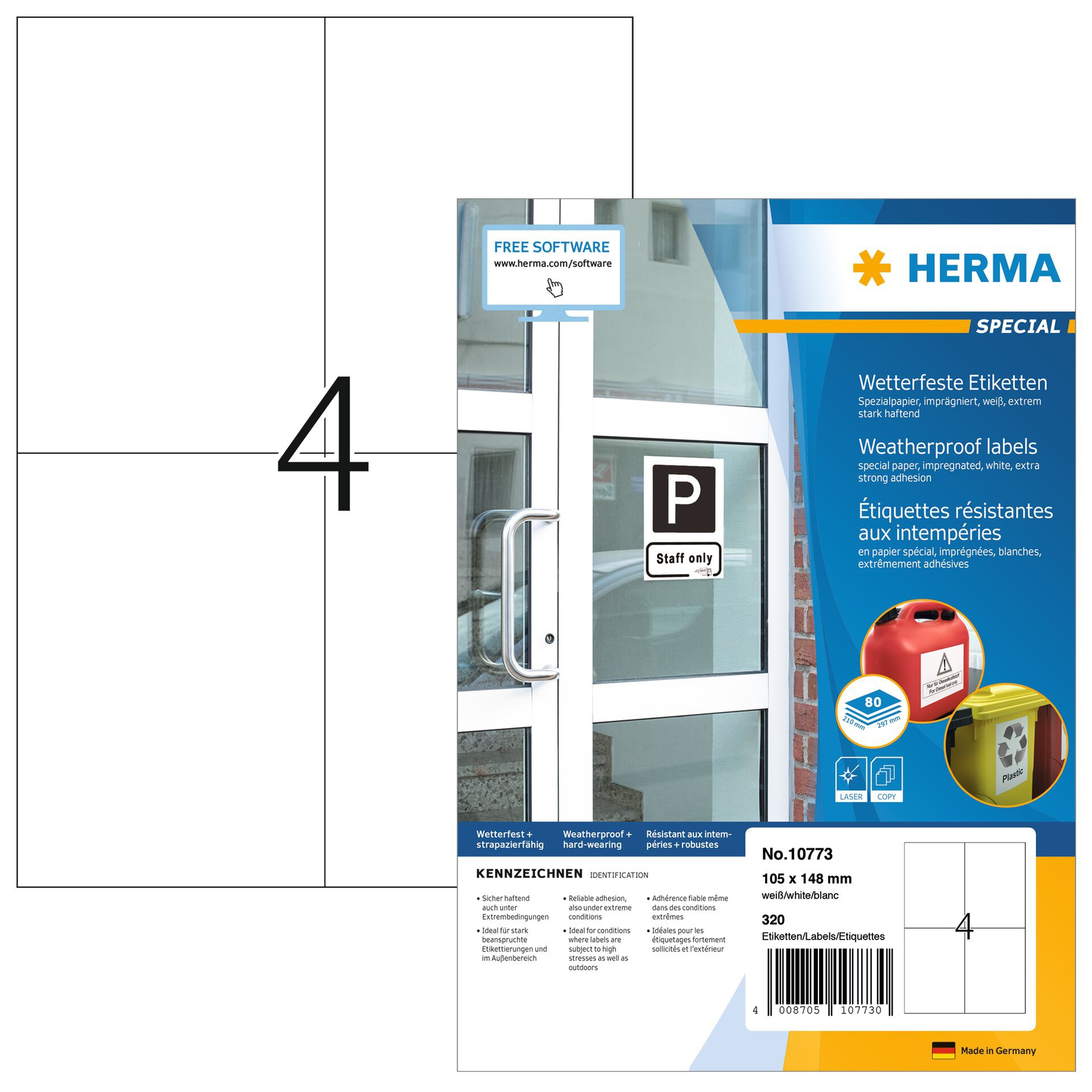 BildeHerma Etiketter Utendrs 105x148 (320)
