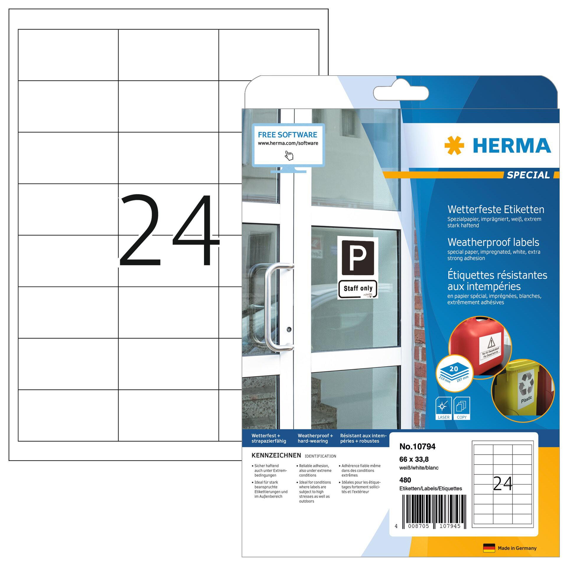 BildeHerma Etiketter Utendrs 66x33,8 (480)