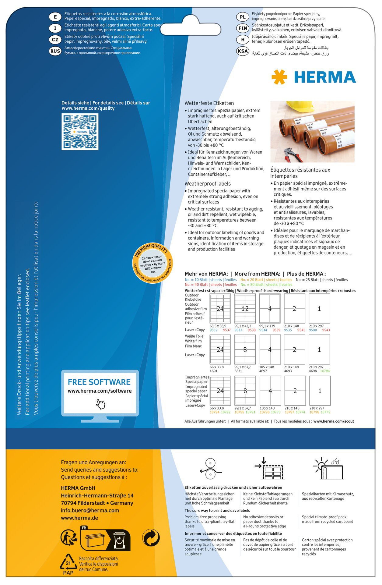 Herma Etiketter Utendrs 99,1x67,7 (160)