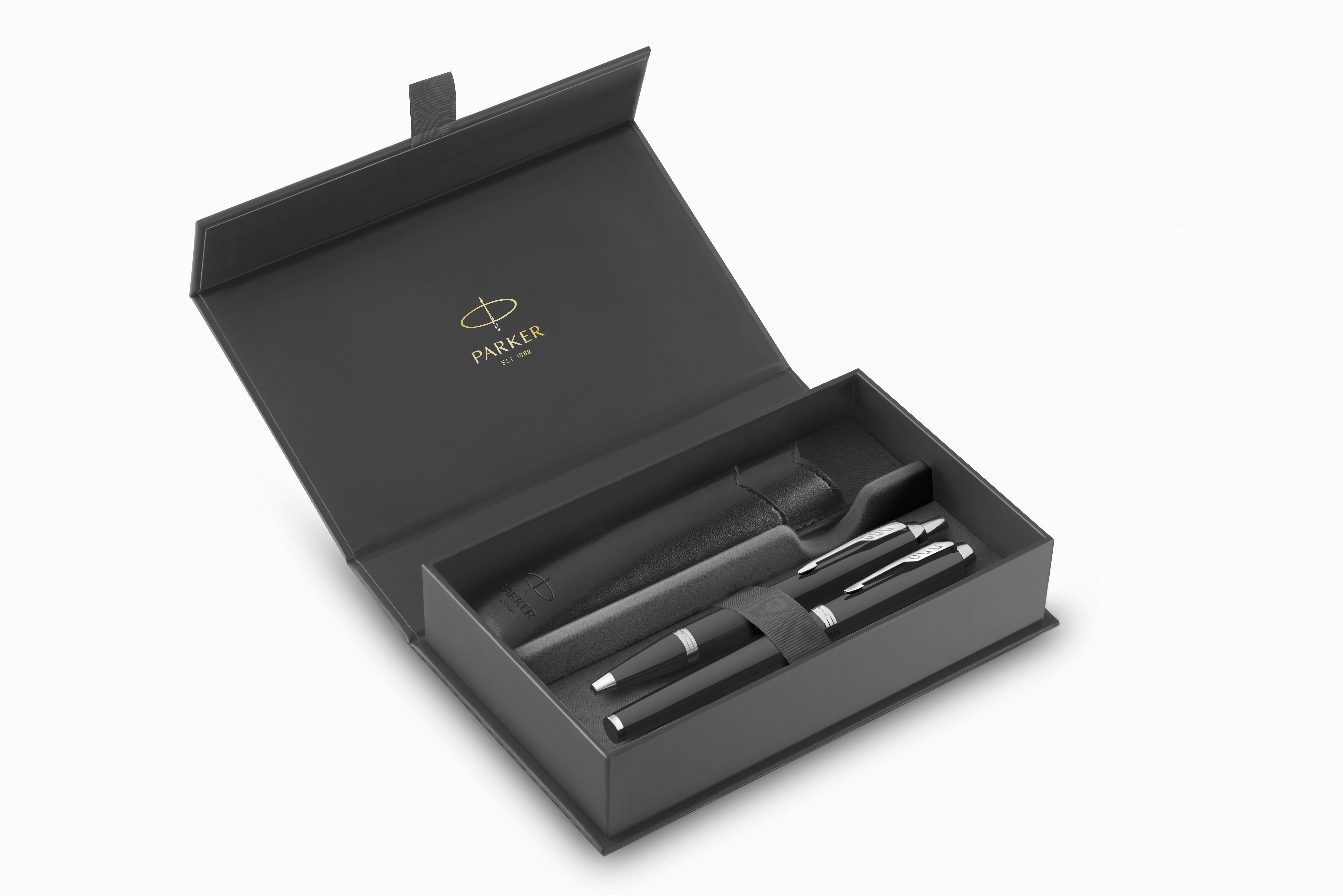 BildeParker Duoset IM BallPoint+Fountain Pen black/chrome