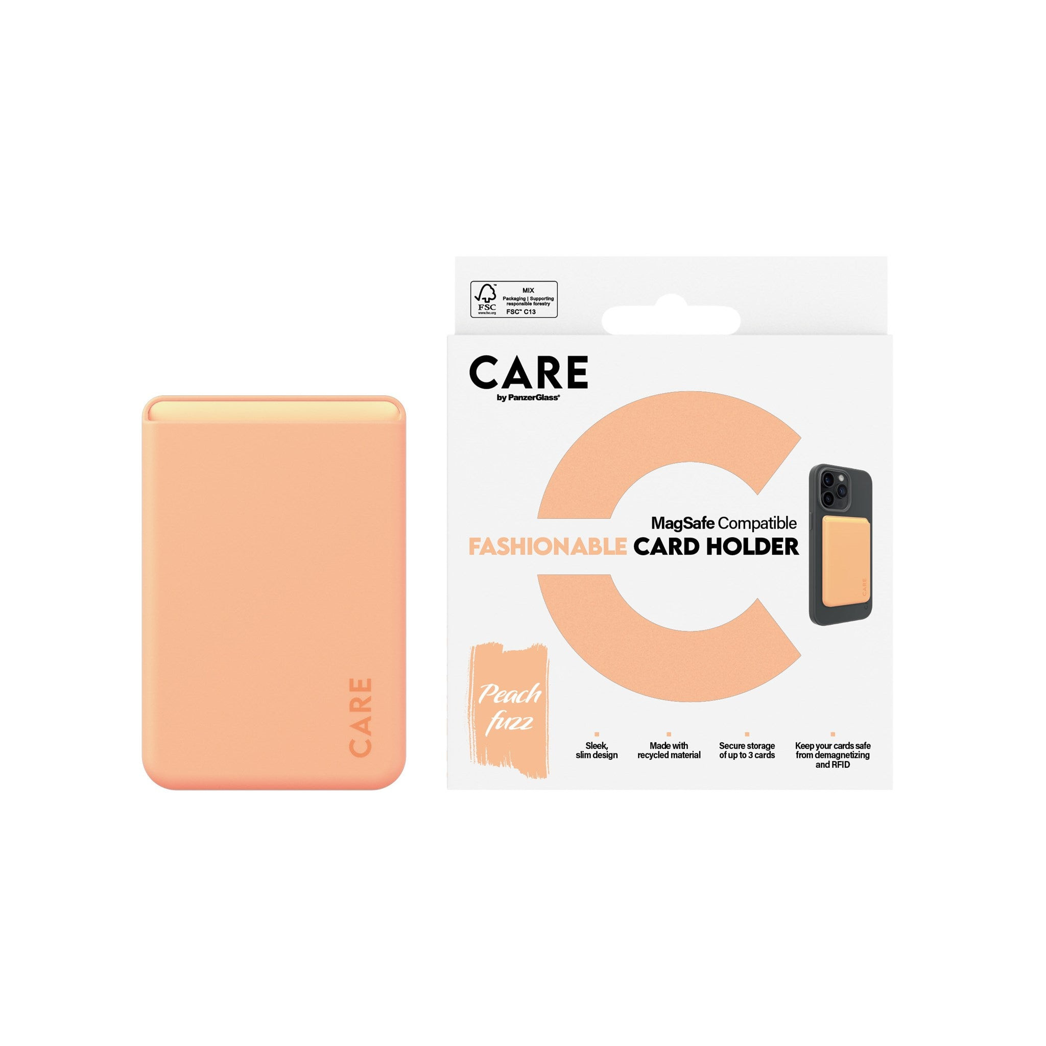 BildeCARE Fashionable Card Holder Peachy iPhone