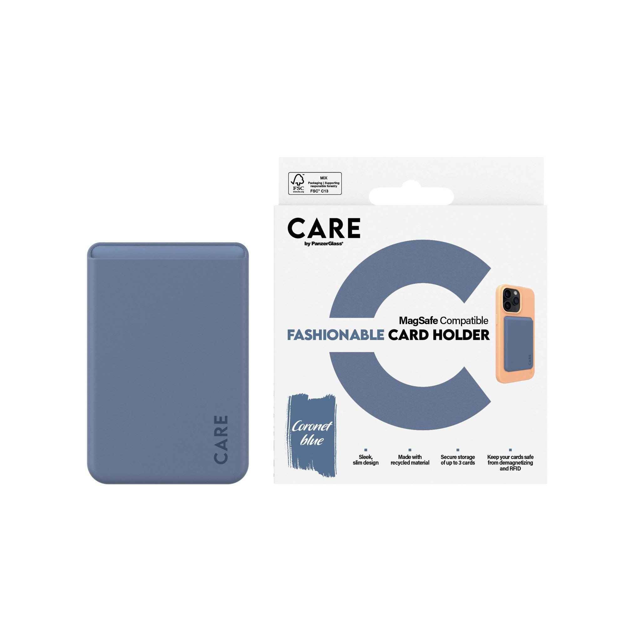 BildeCARE Fashionable Card Holder Blue iPhone