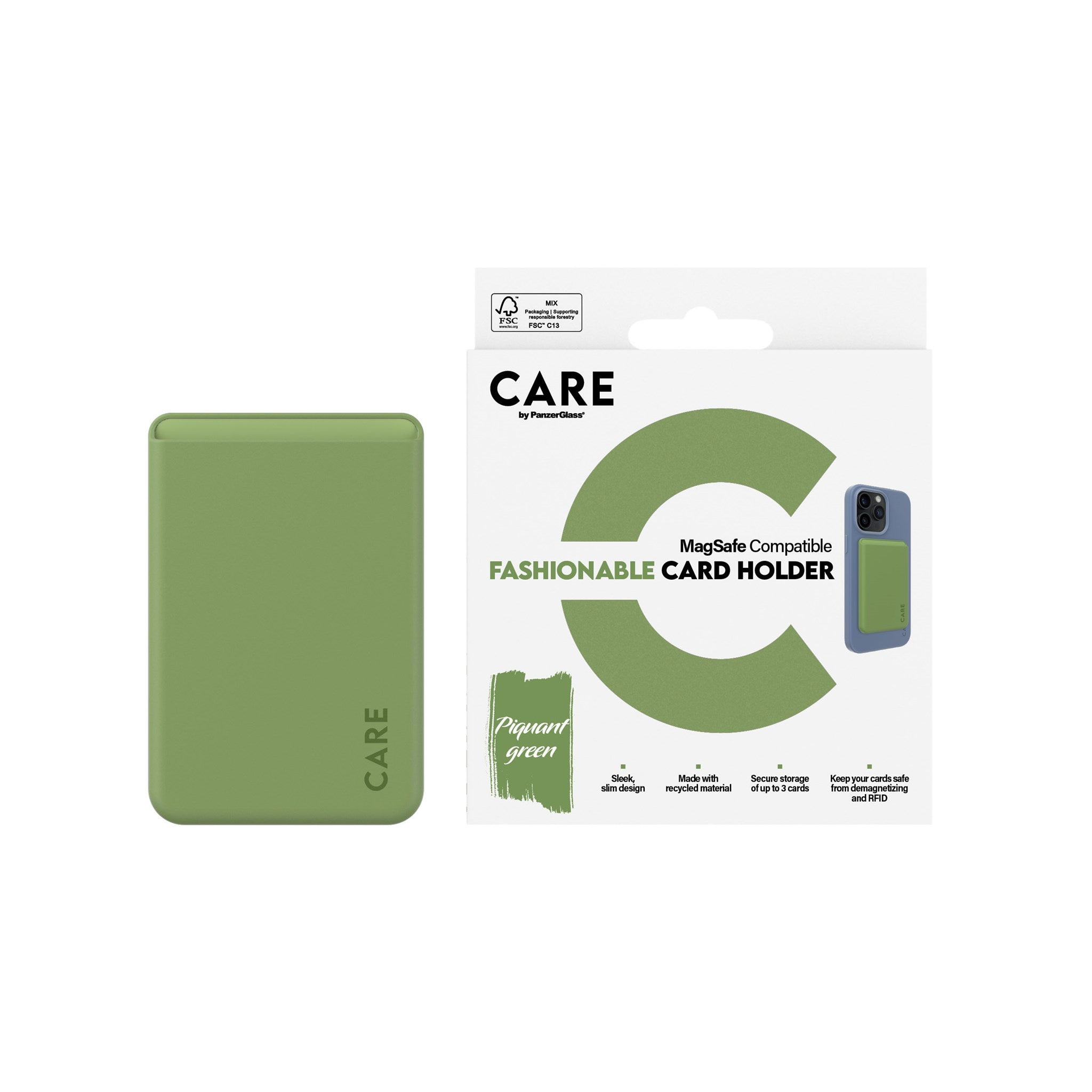 BildeCARE Fashionable Card Holder Green iPhone