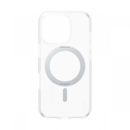 CARE iPhone 16 Pro Case Silver Kickstand &amp; MagSafe