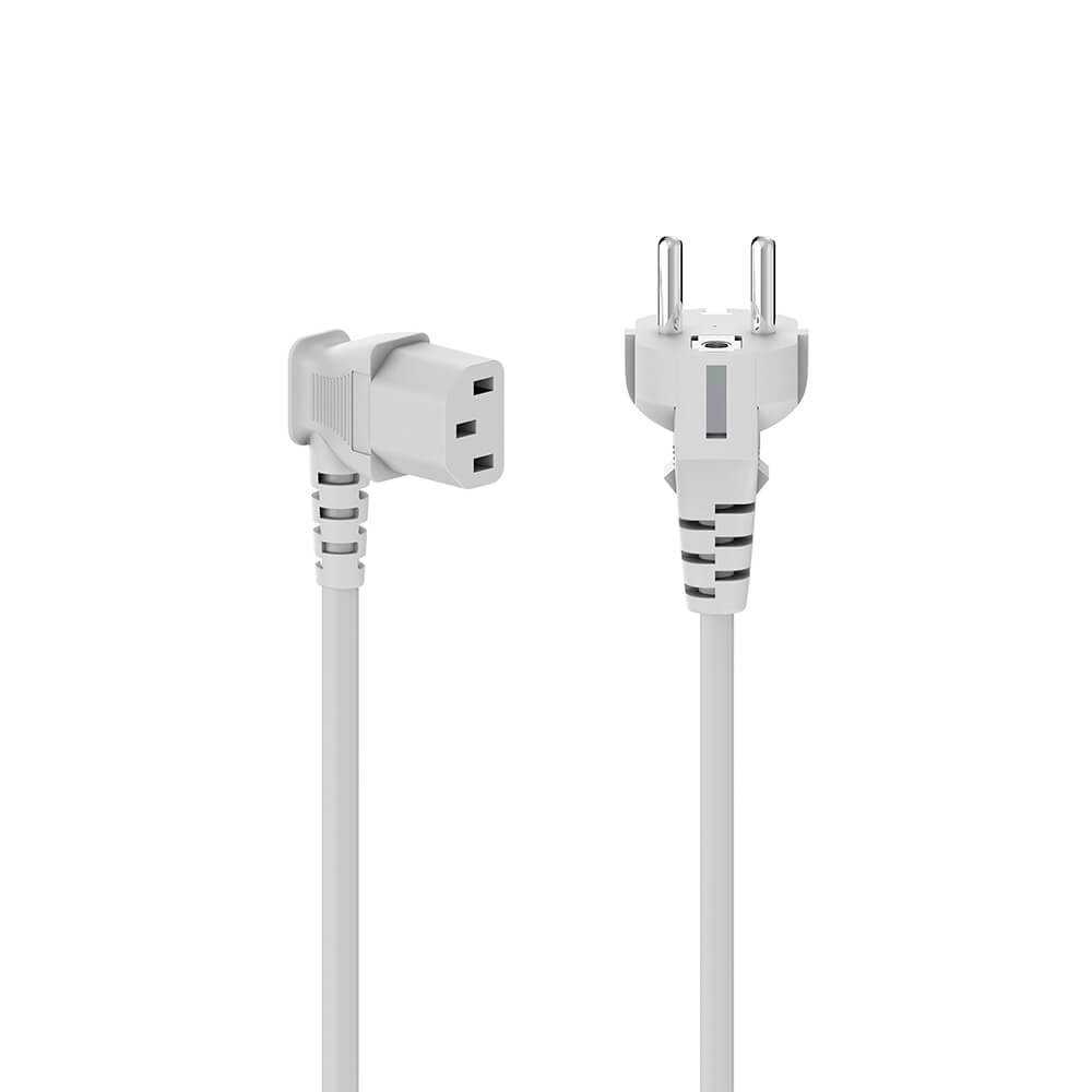 BildeHAMA Power Cable Angled 3-pole White 5.0m