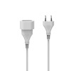 HAMA Extension Cable Euro Plug White 5.0m