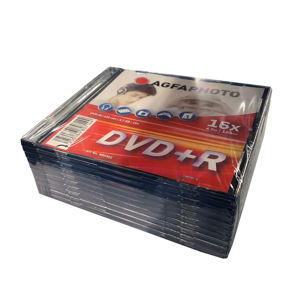 BildeAGFA DVD+R 16x 10Pack Slimcase
