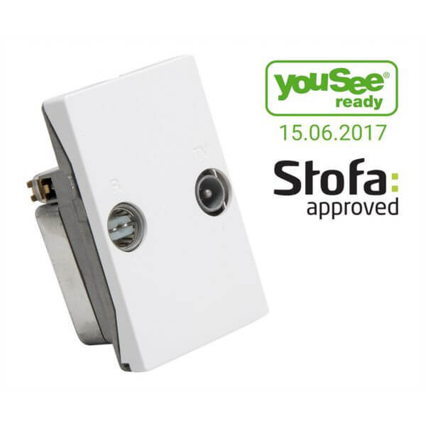 BildeTRIAX Wall Outlet FM/TV TD 263E White