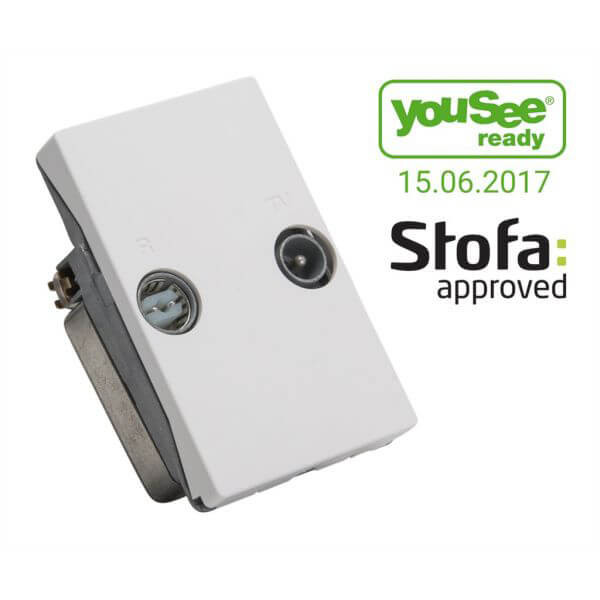 BildeTRIAX Wall Outlet FM/TV TD 260E White