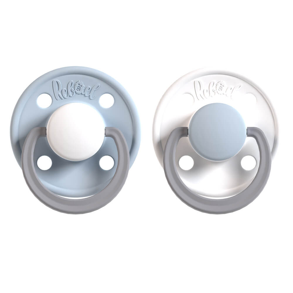BildeREBAEL Pacifier 2-Pack Size 2 Cold White Pony / Snowy Sky Pony