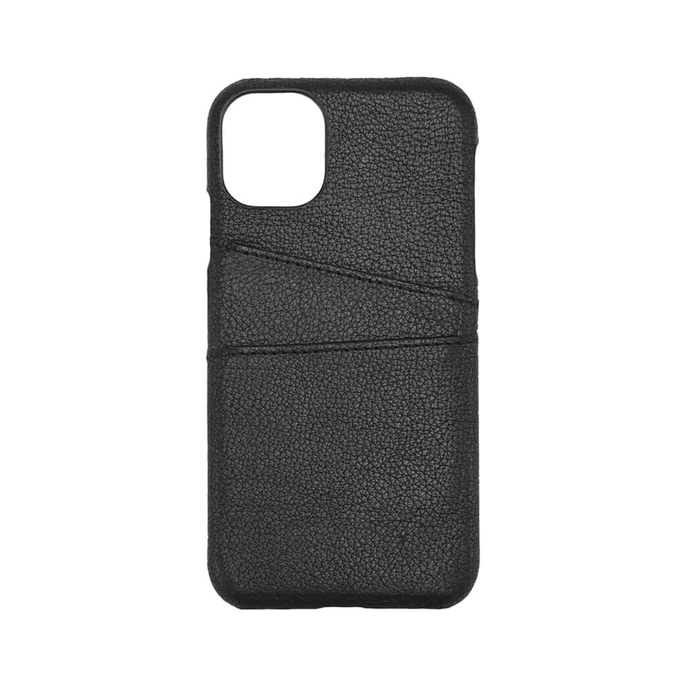 BildeONSALA COLLECTION Mobildeksel Skinn Svart iPhone 11 med Kortlomme