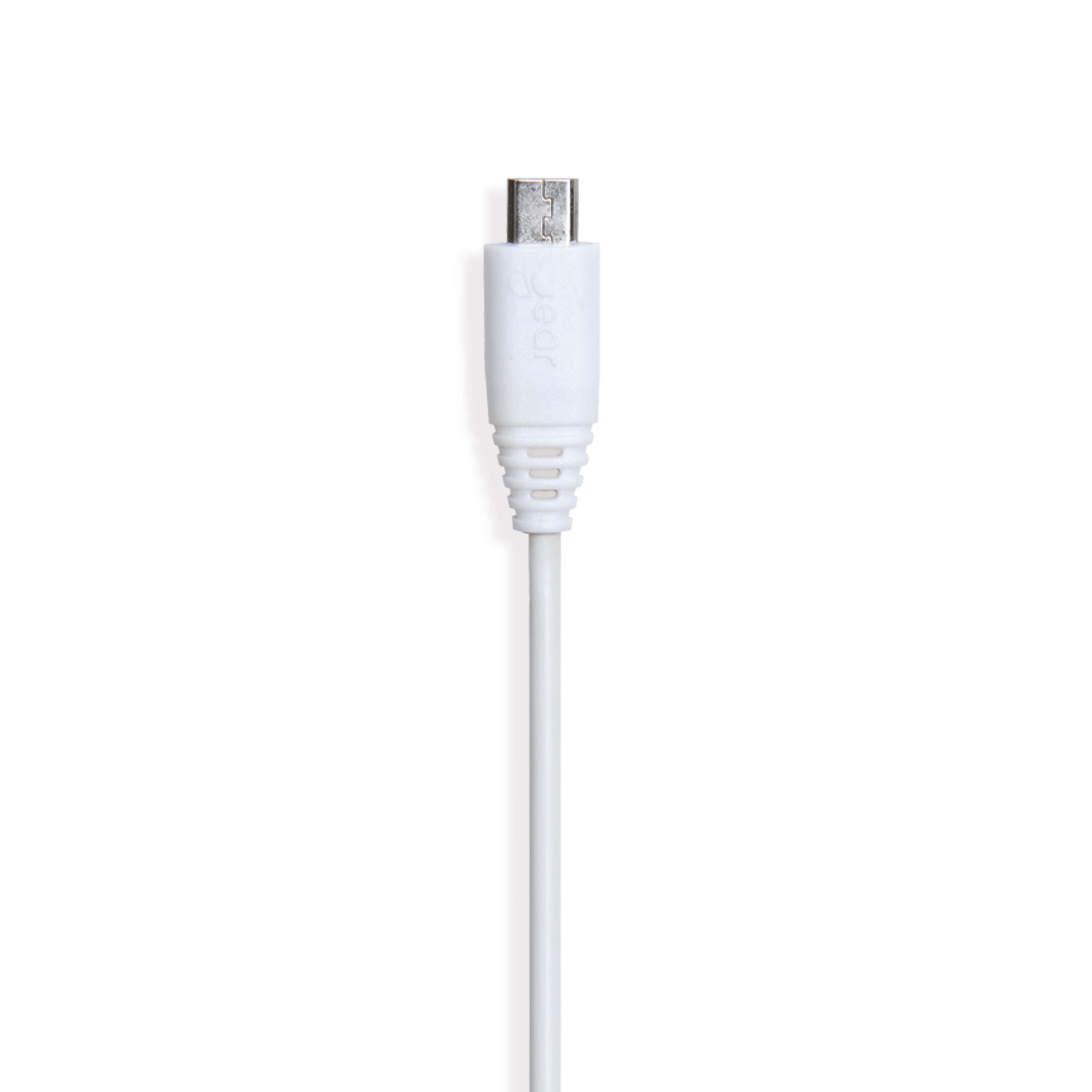 BildeGEAR Ladekabel MicroUSB to USB-A 0.3m Hvit Rund Kabel