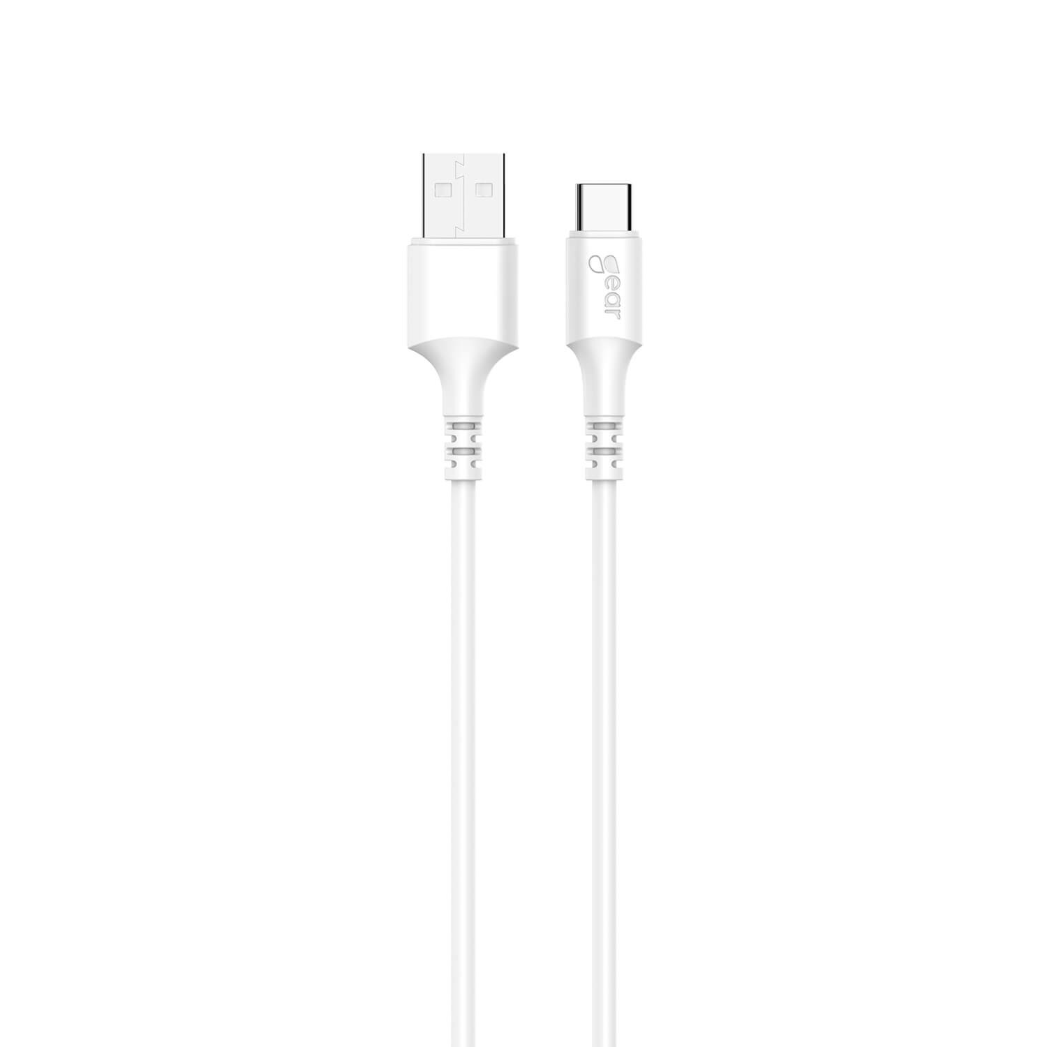 BildeGEAR Charging Cable USB-A-USB-C 2.0 1m Hvit gen2 Rund Kabel