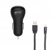 GEAR Lader 12-24V 2xUSB 2,4A Svart Light...