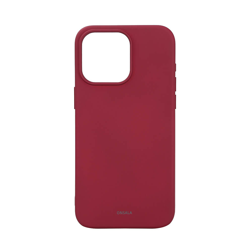 BildeONSALA Back Sil Touch Recycled MagSerie iPhone 15 Pro Max Deep Red