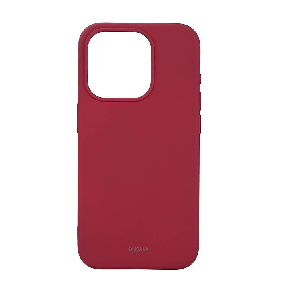 BildeONSALA Back Sil Touch Recycled MagSerie iPhone 15 Pro Deep Red