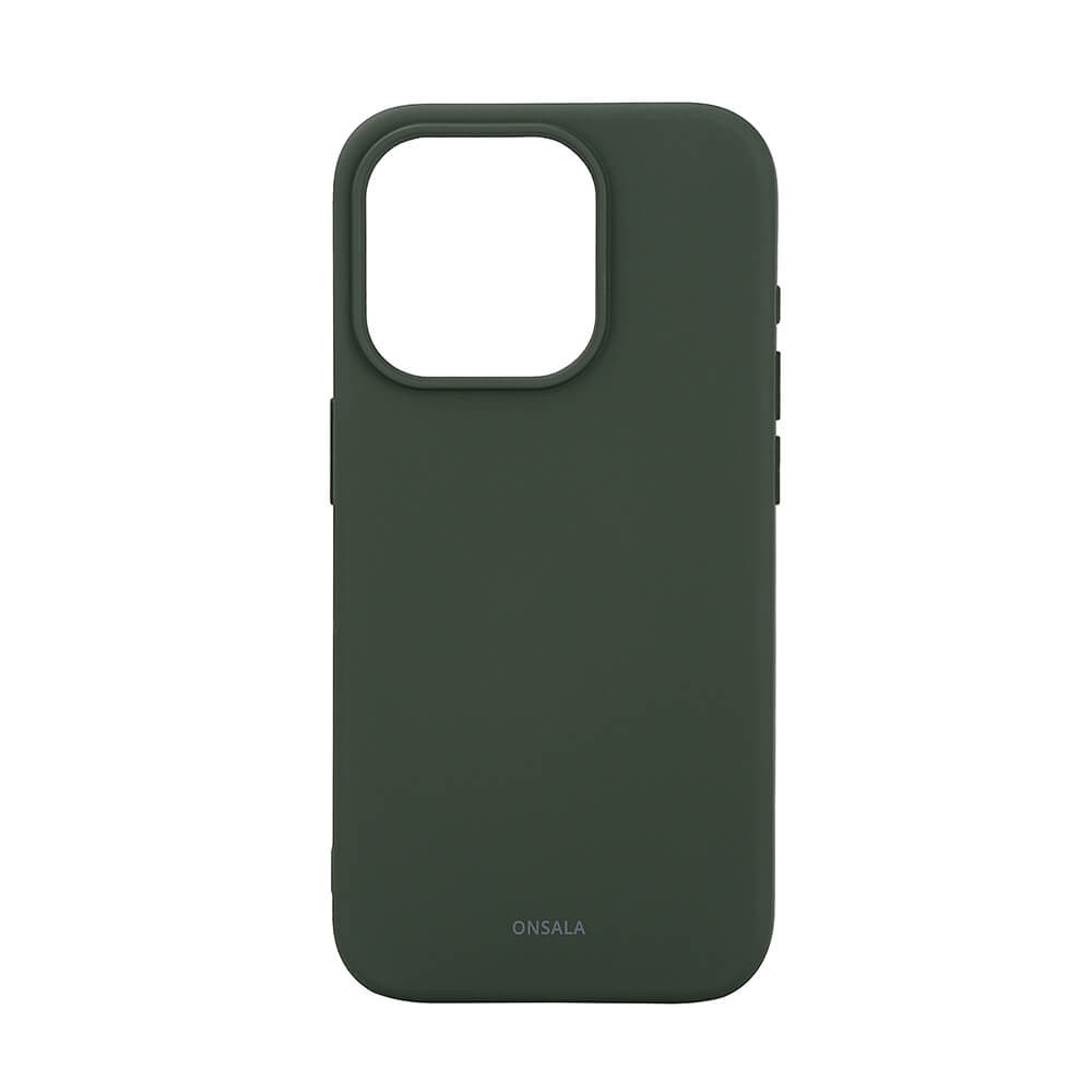 BildeONSALA Back Sil Touch Recycled MagSerie iPhone 15 Pro Olive Green