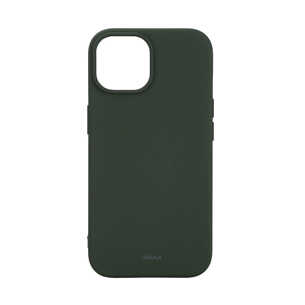 BildeONSALA Back Sil Touch Recycled MagSerie iPhone 15 Olive Green