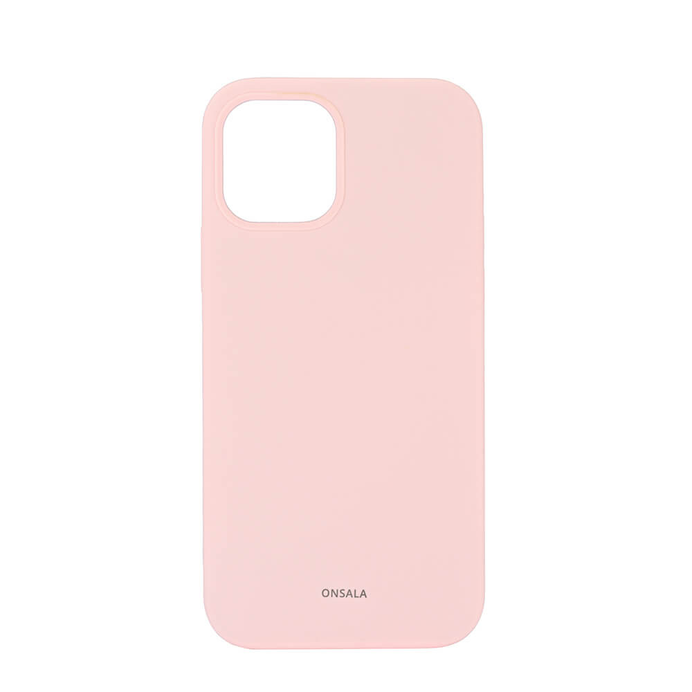 BildeONSALA Mobildeksel Silikon Chalk Pink iPhone 12 / 12 Pro