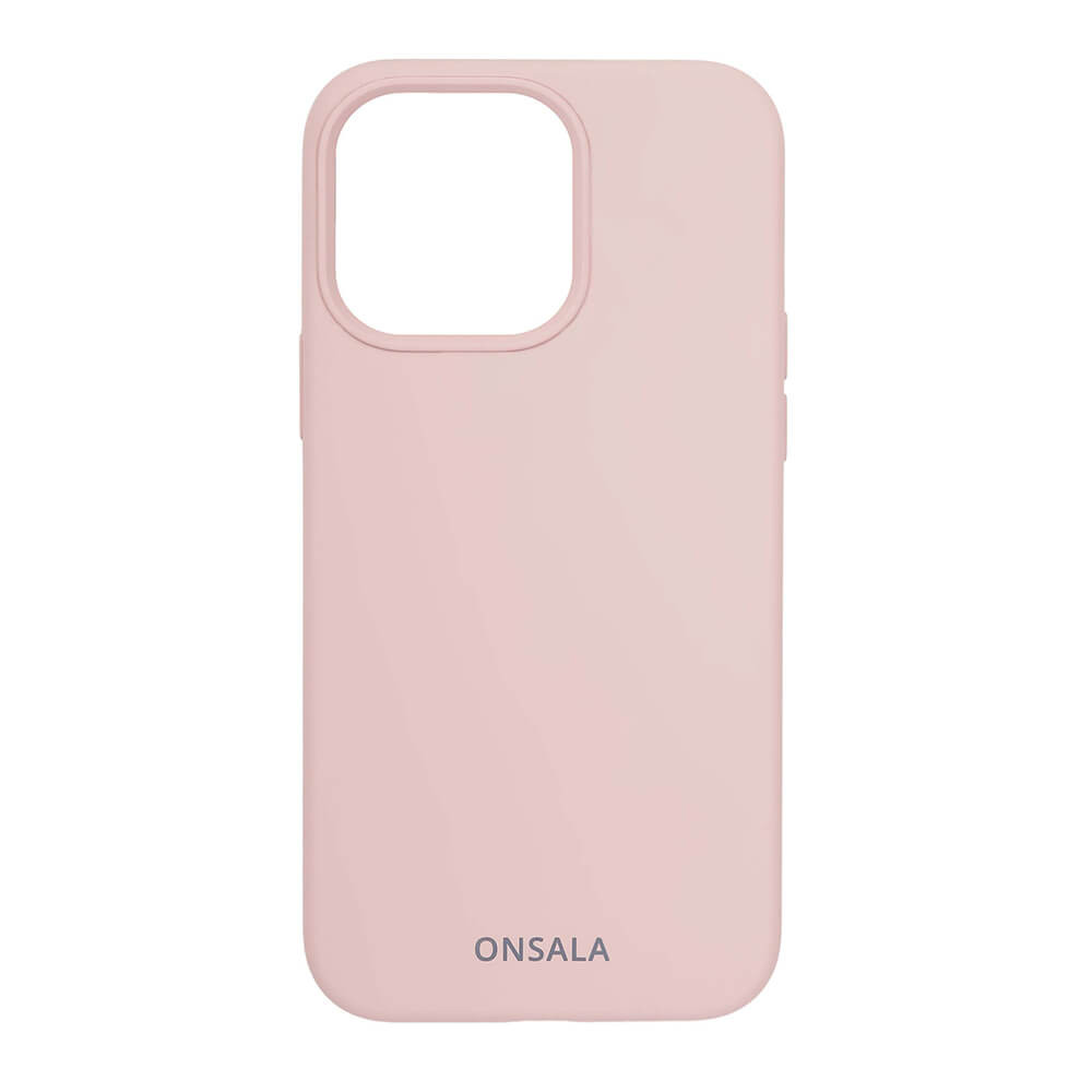 BildeONSALA Mobildeksel Silikon Sand Pink iPhone 13 Pro
