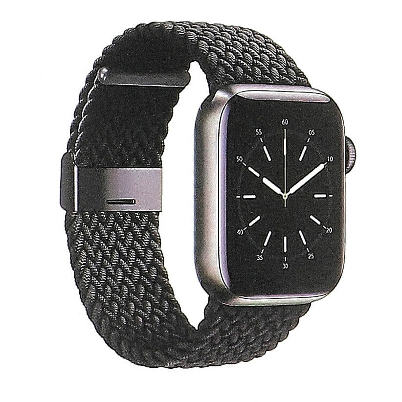 BildeGEAR Watchband Braided BLACK Apple Watch 42/44/45