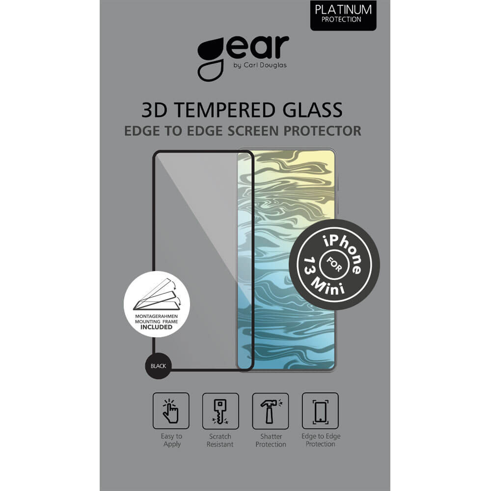 BildeGEAR Herdet Glass 3D Full Cover Black iPhone 13 Mini