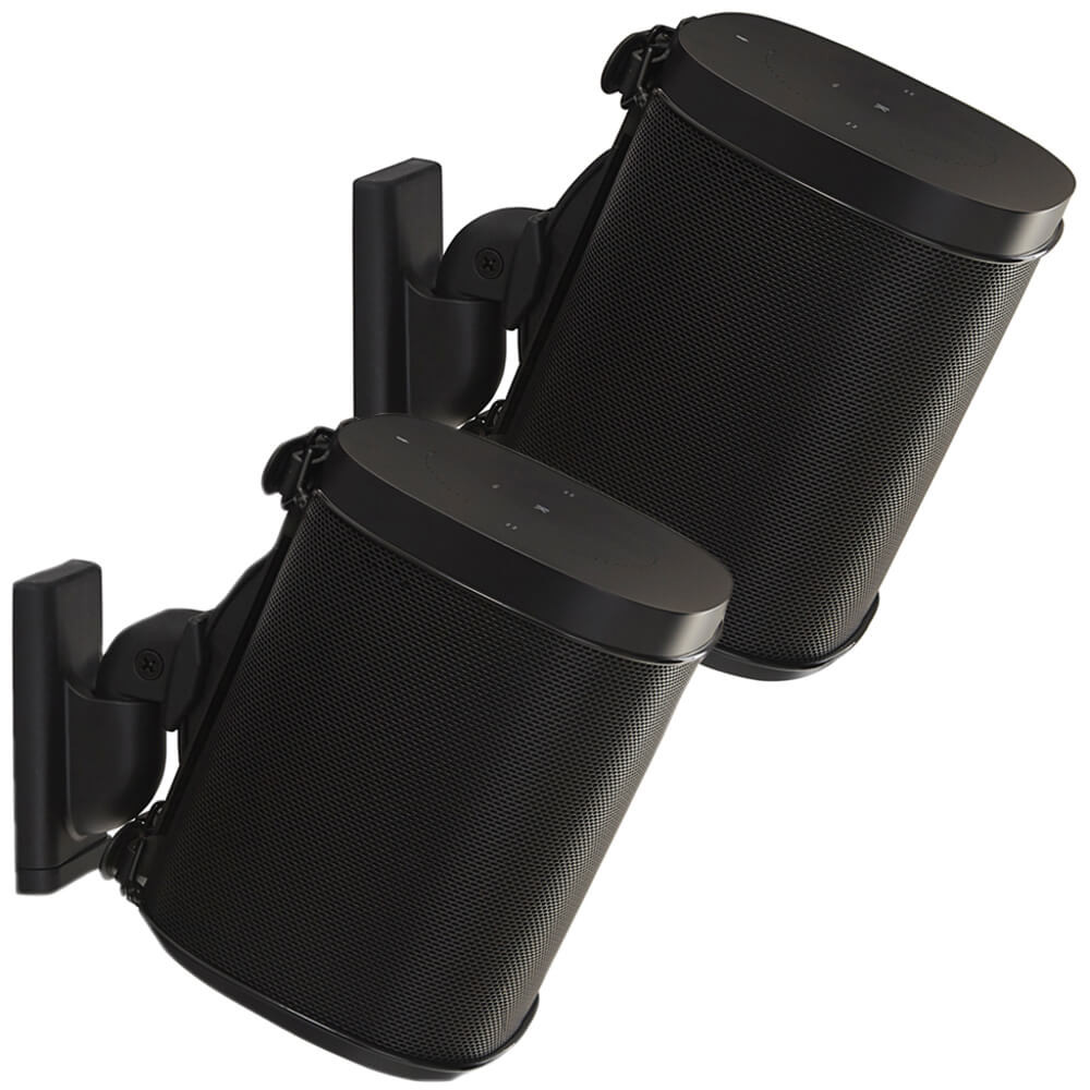 BildeSANUS Wall Mount for Sonos One SL Play:1 Play:3 Pair Black