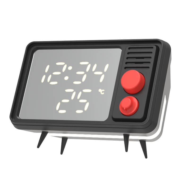 BildeMOB Speaker Alarm Clock with Light TV Retro Grey